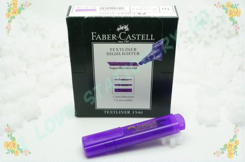 FABER CASTELL TEXTLINER 1546 SUPER-FLUORESCENT HIGHLIGHTER PEN (PURPLE)10 PIECE