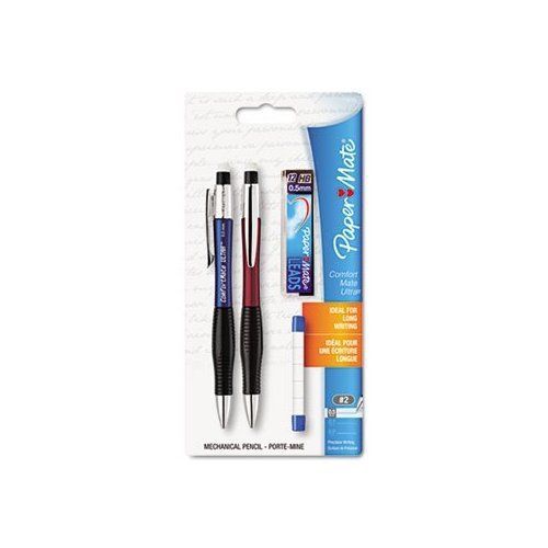 Paper Mate Comfort Mate Ultra 0.5mm #2 Mechanical Pencil Set, 2 Pencils, Lead