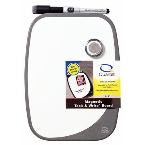 Quartet Magnetic Tack and Dry-Erase Board Set, 9&#034; x 11&#034;, Graphite (QRTGT911)