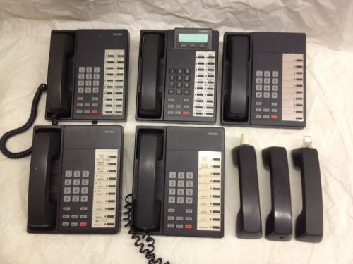 Lot of 6 Toshiba Business Phones DKT2020-S DKT2020-H DKT2020-FDSP DKT2010-H