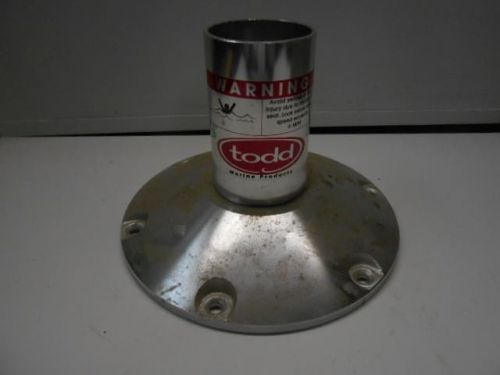 NOS SEAT PEDESTAL BASE ALUMINUM TODD MFR 6-1/2&#034; HEIGHT *SHELF WEAR* -18M7