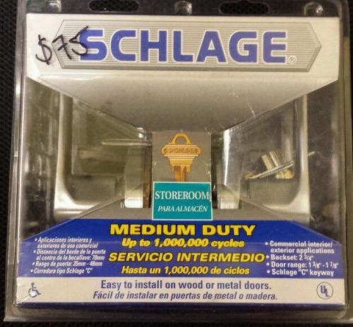 Schlage medium duty storeroom lock set for sale