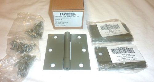 3 ives 3pb1 3.5&#034; x 3.5&#034; 600 usp 3 knuckle plain mortise butt hinges primed new! for sale