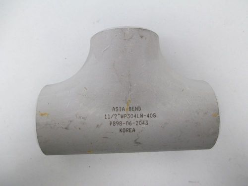 New asia bend 1-1/2wp304lw-40s butt weld tee fitting 1-1/2in d310192 for sale