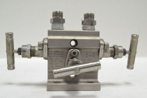 WHITEY M3NBF8-FL 3WAY 6000PSI STAINLESS 1/2 IN NPT VALVE MANIFOLD B284132