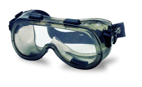 New mcr safety 2400 verdict polyvinyl chloride strap safety goggle with smoke fr for sale