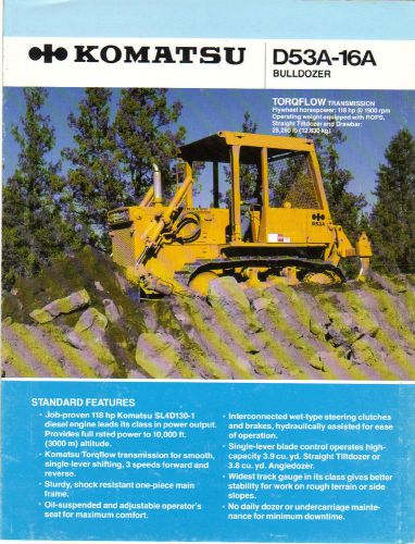 Komatsu D53A-3 Crawler Dozer Brochure and Specifications