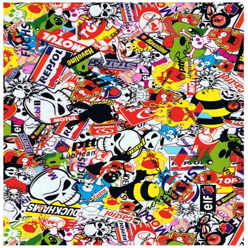 Hydrographics  Cartoon Sticker bomb 20ft Water Transfer Printing Film