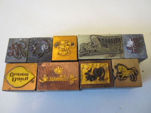 Vintage Printing Press Wood Block **LOT - LOT -LOT** DAIRY QUEEN (9 pc)