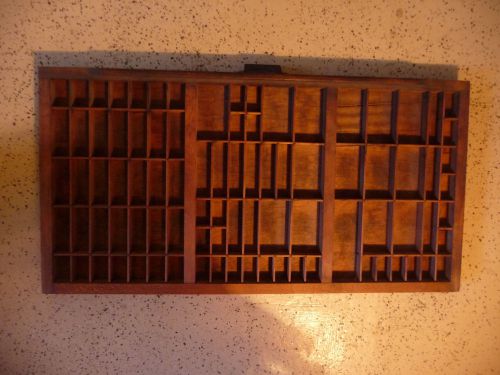 Vintage Wood Typesetting Case Tubbs Mfg. Co. Luddington Mich. 32 1/8&#034; x 16 3/4&#034;