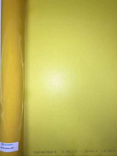 3 yards 355 mesh x 60&#034; width - yellow precision printing fabric (smesh) for sale