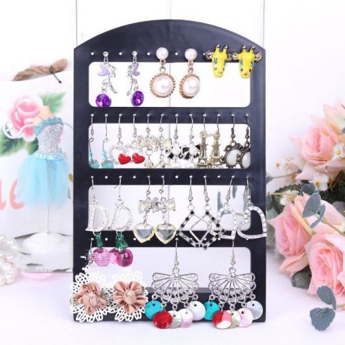 Fashion cute black jewelry holders organizers packaging display displays earring for sale