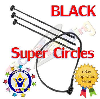 5,000 3&#034; BLACK SECUR-A-TACH SUPER CIRCLES LOOP TAG PRICE TAGGING FASTENERS