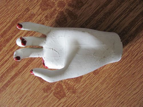 Vintage Female Mannequin Left Hand White Painted Finish 1950s