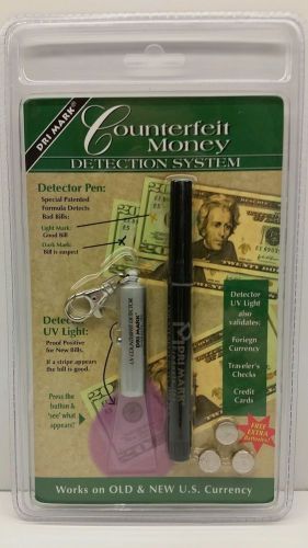 Counterfeit money detection system, detector pen and uv light by dri mark for sale