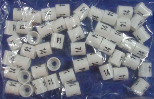 50 mini slip on size markers - size 14 retail store supply hanger garment hanger for sale