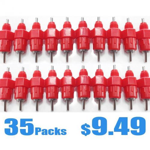 CH3 35 PCS Chicken Nipple Water Drinkers Poultry Feeder Stainless Steel Ball