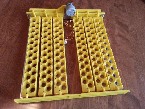 Quail Egg Turner Tray &amp; Motor.  Fits Janoel 48, Edwards, etc. Egg Incubators