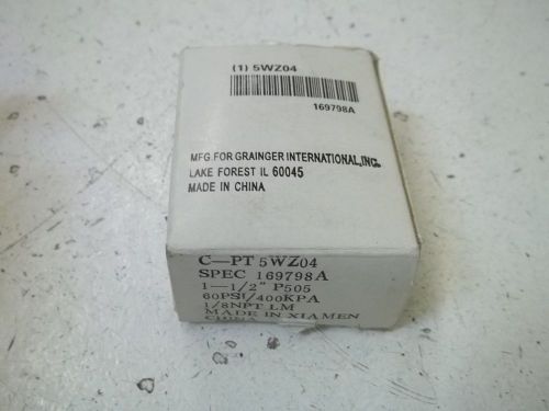 Grainger c-pt5wz04 pressure gauge 1/8npt lm 60psi/400kpa *new in a box* for sale