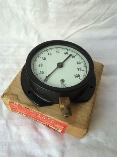 Ashcroft Gauge cast alumalife 3 1/2&#034; pressure 100# construction 1/4&#034; lower