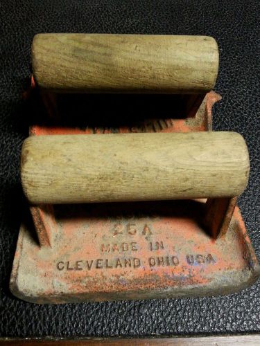 2 Vintage miles craft CEMENT Concrete WOOD Handled MASONRY Finishing TROWELs!