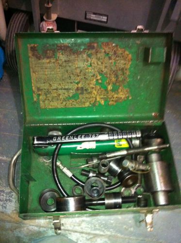 Greenlee 767 hydraulic knockout punch set with punches dies for sale