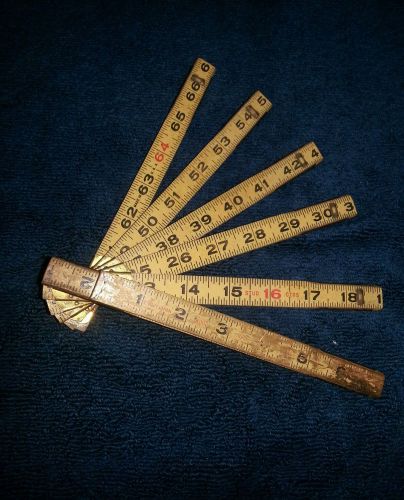 VINTAGE ~Craftman 6&#039;  End Folding Tape Measure w/Brass Ext | Fast-USA-Ship