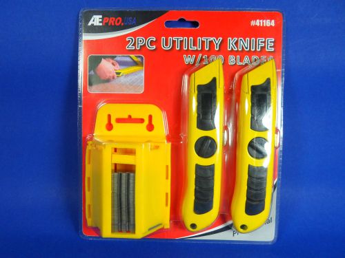 UTILITY KNIFE  2PCS AND 100 BLADES DISPENSER