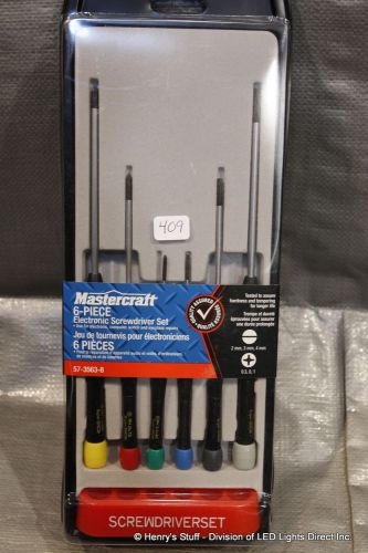 Electronic Technician&#039;s Screw Driver Set - 6 Pieces - Mastercraft - NEW - SKU409