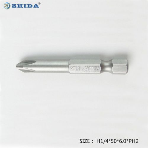 PH2 Screwdriver Bits,cross Phillips 2# driver bits 100PCS (ZHIDA manufacturer)