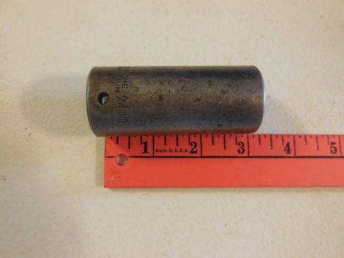 1/2&#034; DRIVE 24mm DEEP WELL 6 POINT IMPACT SOCKET