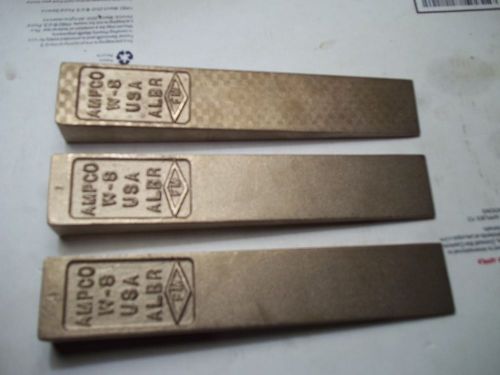 NEW 3PC SET AMPCO BRASS WEDGES W-8 MACHINIST TOOLS AUTO MECHANIC BERYLCO WEDGE