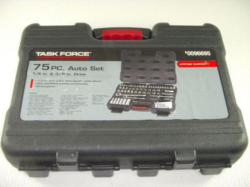 TASK FORCE 75-Piece SOCKET SET (0096695) w/ CASE