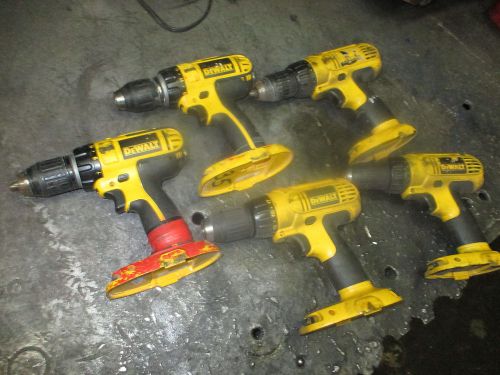 5 DEWALT - DC 720 -DC 702-DC 728  18 VT CORDLESS 1/2&#034;  DRILLS