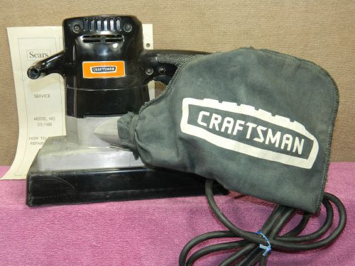 SEARS CRAFTSMEN MODEL 315.11680 DUSTLESS DUAL MOTION SANDER COMPLETE!!!