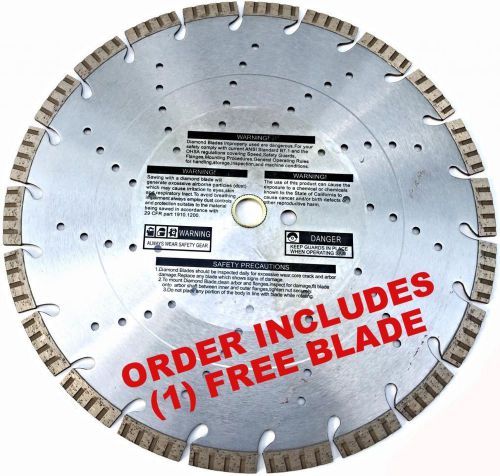 (6) 14&#034; Diamond blade stone, masonry, concrete (order includes 1 free blade)