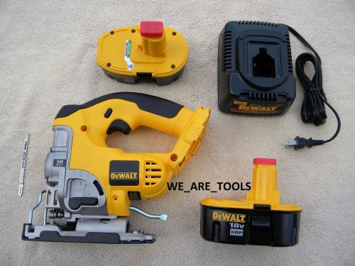 New dewalt 18v dc330 cordless jig saw, 2 dc9096 xrp battery, dw9116 charger volt for sale