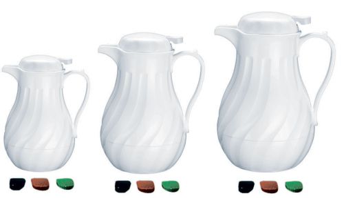 UPDATE INTERNATIONAL H3022/4 42OZ/1.25L WHITE SWIRL COFFEE CARAFE SERVERS