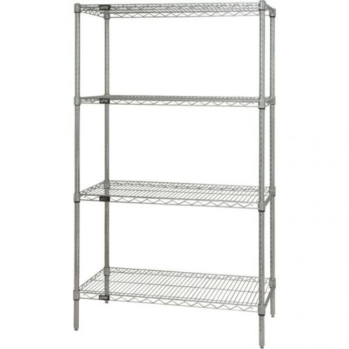 Quantum 4-tier chrome wire shelf unit -48in w x 18in d x 74in h, # nt74-1848hdc for sale