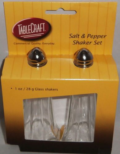 TableCraft  Salt and Pepper Shaker Set Commercial Quality 1 oz Shakers