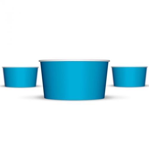 6 oz Blue Paper Ice Cream Cups - 1,000 / Case