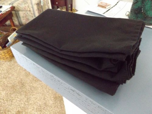 ONE DOZEN LARGE BLACK DINNER NAPKINS IN EXCELLENT CONDITION