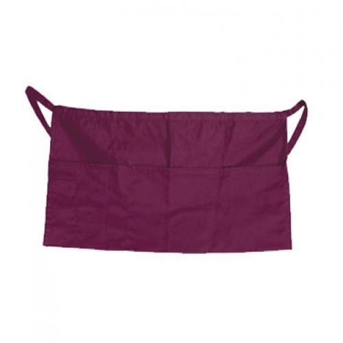 WAP-BU Burgundy 23&#034; x 12&#034; Cotton Twill Waist Apron