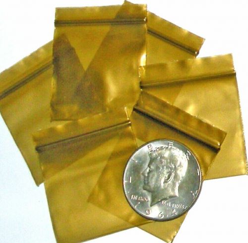 200 gold baggies 1.5 x 1.5&#034; mini ziplock bags 1515 for sale