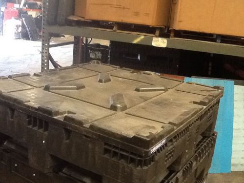 Lids fit all 48x45 pallet box bulk shipping plastic heavy duty totes ropak xytec for sale