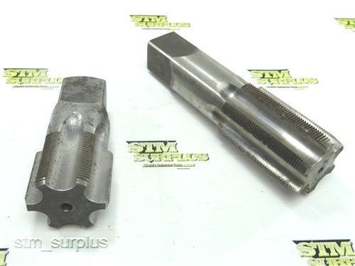 PAIR OF HSS HEAVY DUTY TAPS 2-1/4&#034; -12 N AND 2-3/8&#034; -12 N ROYCO