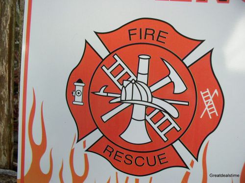 FIRE FIREFIGHTER FIGHTER RESCUE DEPT Metal  &#034;MAN CAVE SIGN&#034;  RESERVED PARKING