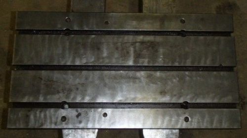 30&#034; x 16&#034; steel welding t-slotted table cast iron layout plate t-slot weld jig for sale
