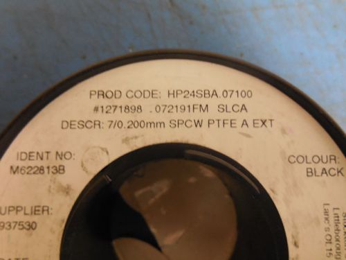 2 REELS BELDEN HP24SBA.07100 7/0.200MM SPCW PTFE A EXT BLACK WIRE 100 METER/REEL