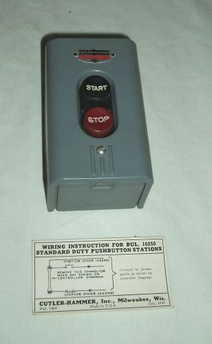 NOS CUTLER HAMMER MOTOR CONTROL 2 PUSH BUTTON SWITCH AC DC # 2081B 10250H2081B